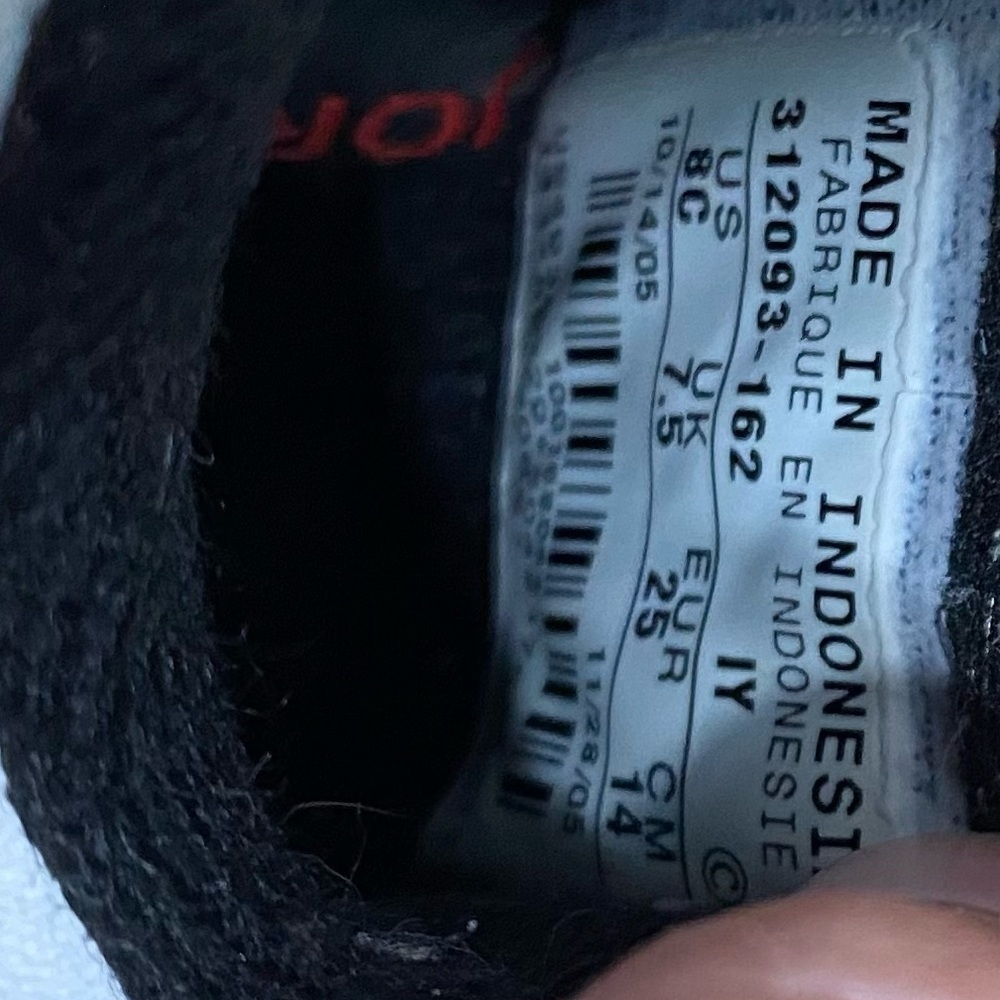 Air Jordan 14 Retro Black Toe 8C Sneaker Nike Kid - Picture 9 of 9